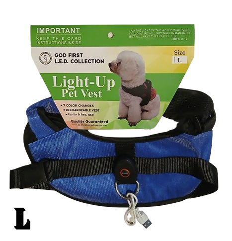 LED Dog Safety Vest - Blue