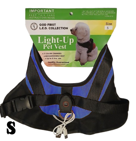 LED Dog Safety Vest - Blue