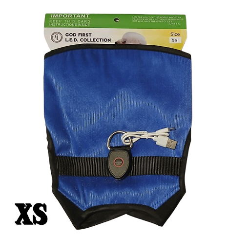 LED Dog Safety Vest - Blue