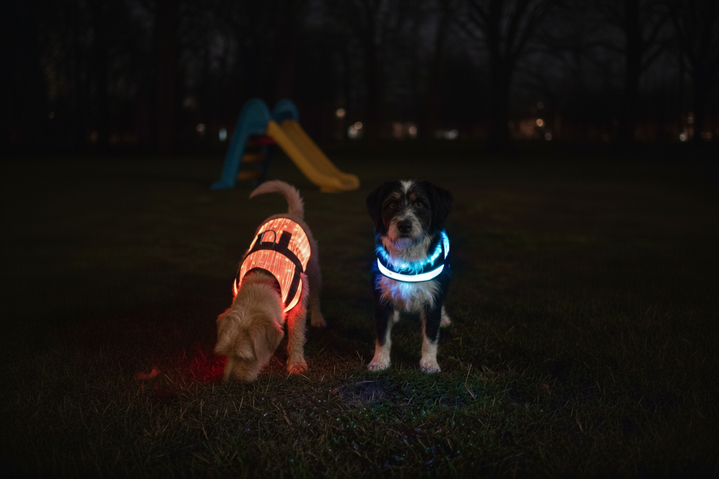 LED Dog Safety Vest - Gray