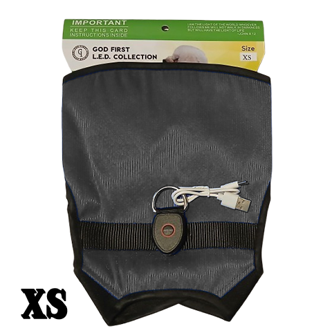 LED Dog Safety Vest - Gray