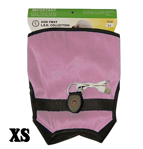 LED Dog Safety Vest - Pink