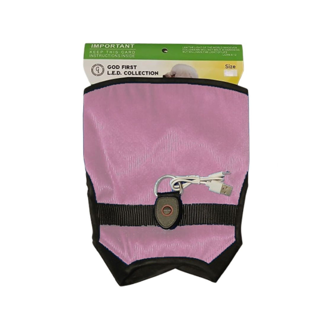 LED Dog Safety Vest - Pink
